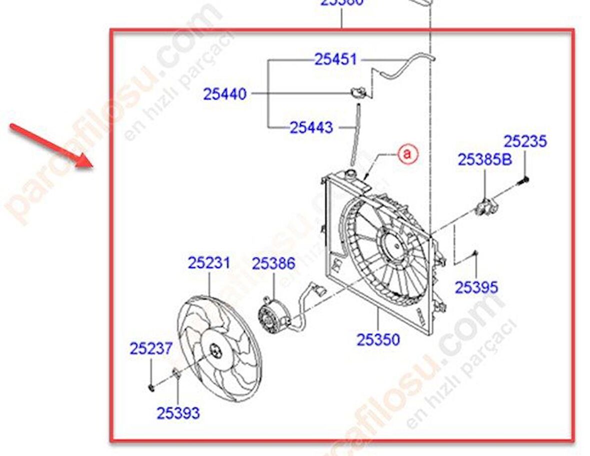 Hyundai i20 Fan [Orjinal] (253804P650)